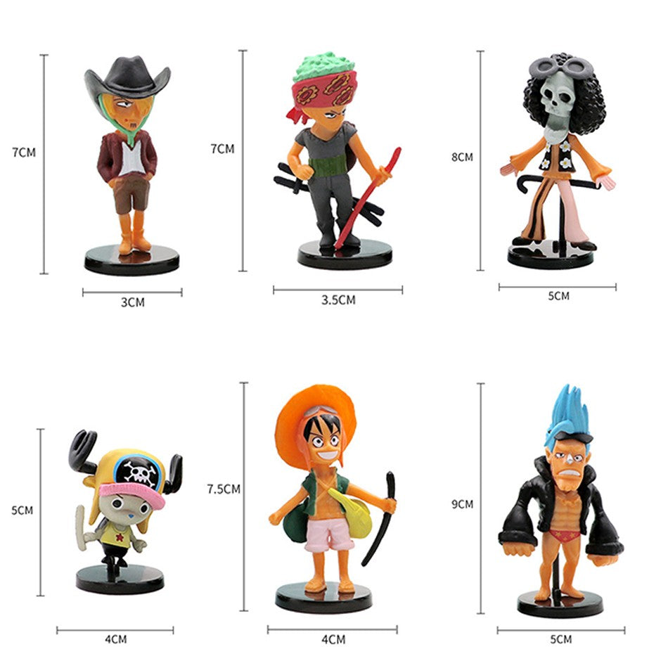 6 pçs/set Anime One Piece