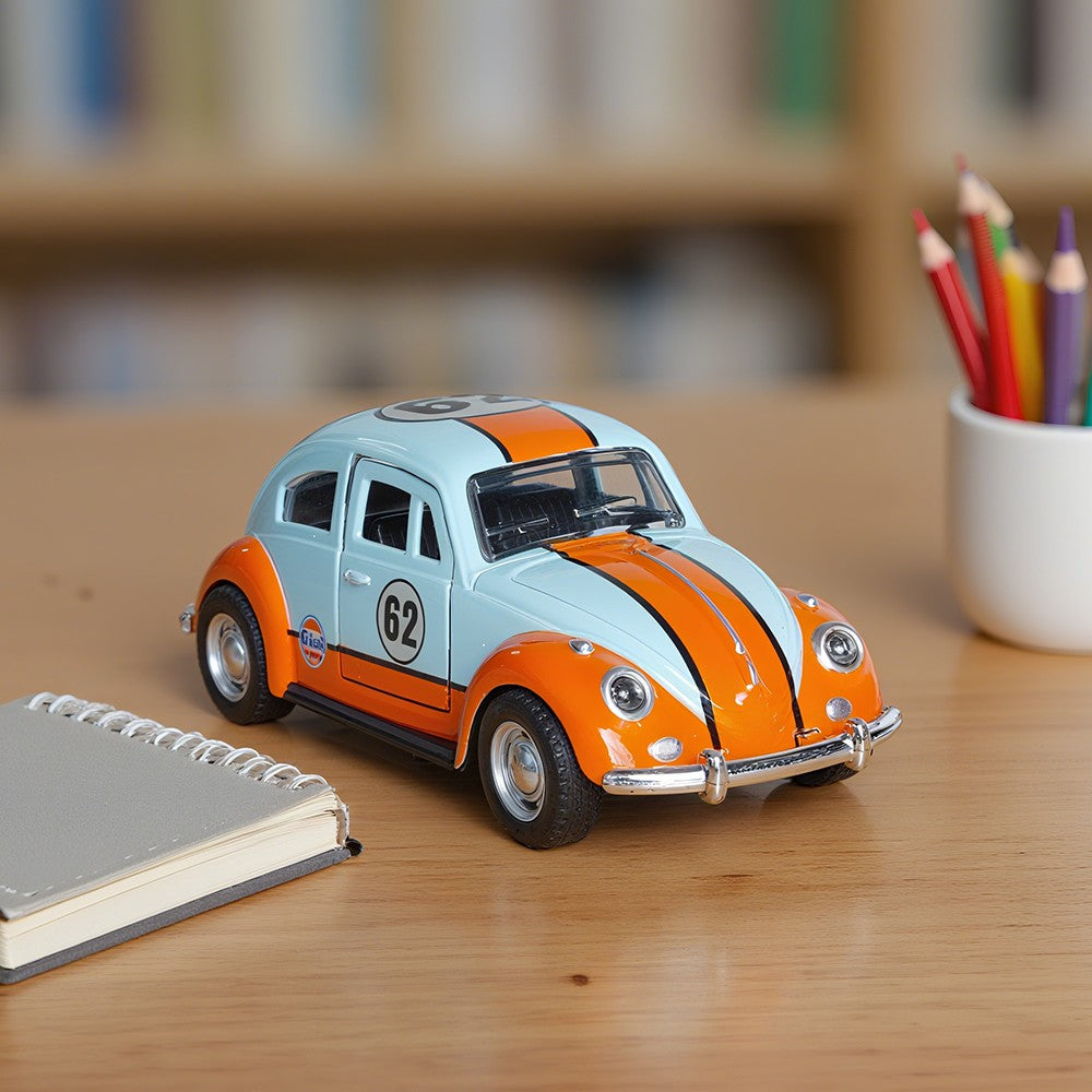 Carro de Brinquedo Clássico Fusca Retrô em Liga Fundida 1:36