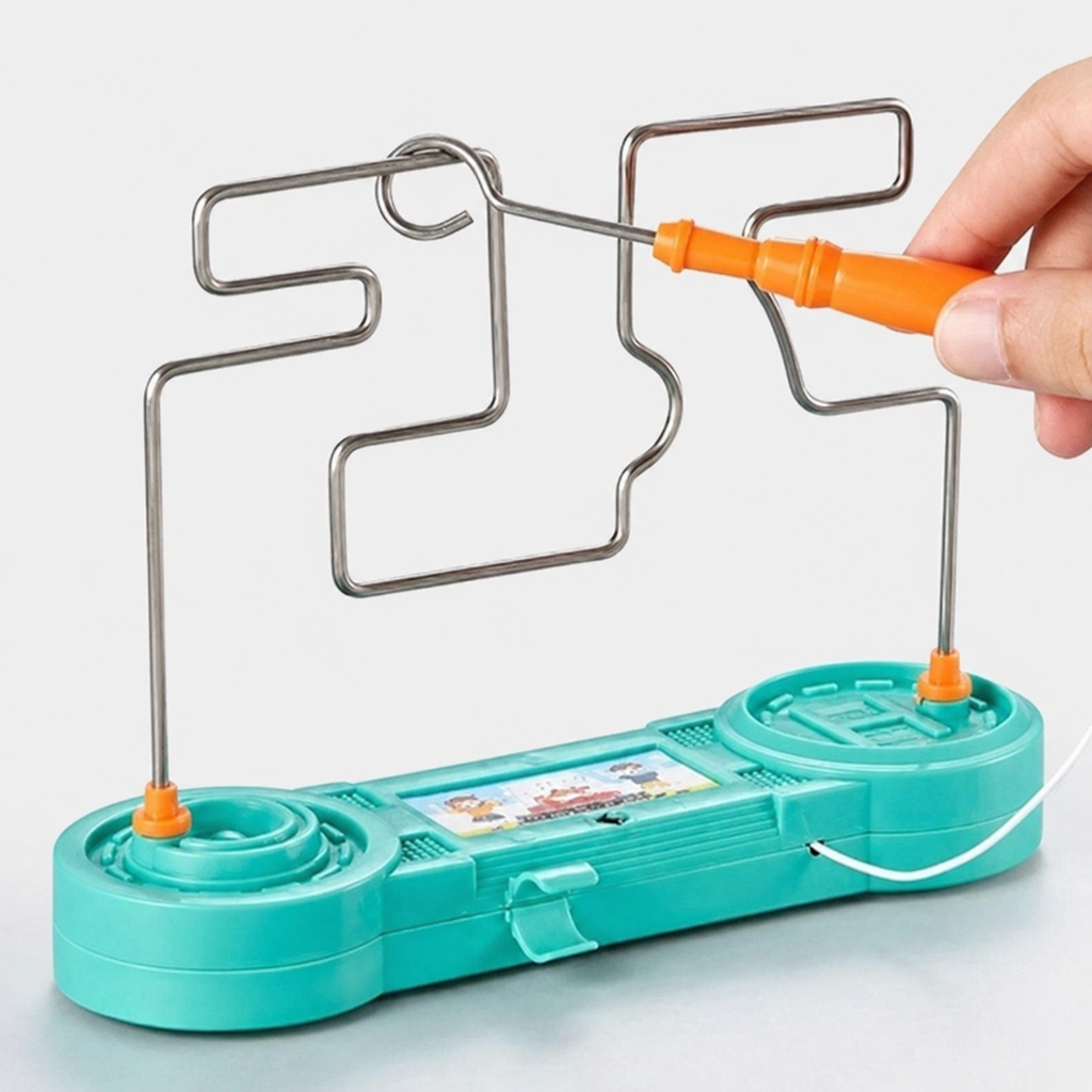 Crianças colison choque elétrico brinquedo educação toque elétrico labirinto jog