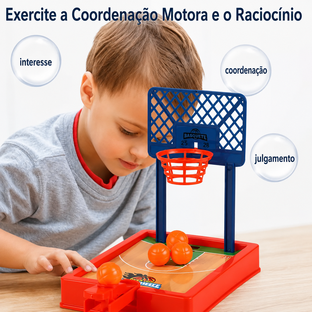 Mini máquina de basquete portátil para viagem ou conjunto de jogos de escritório