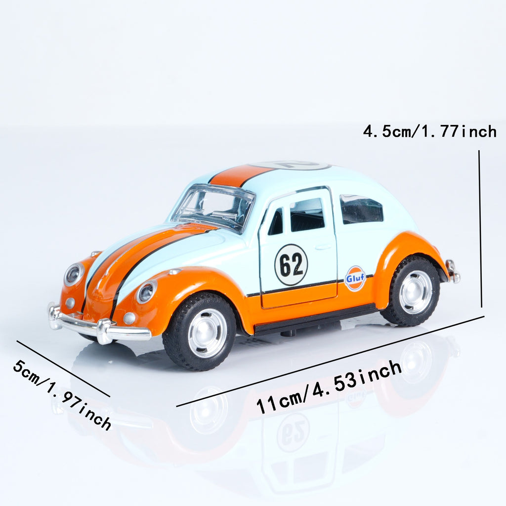 Carro de Brinquedo Clássico Fusca Retrô em Liga Fundida 1:36