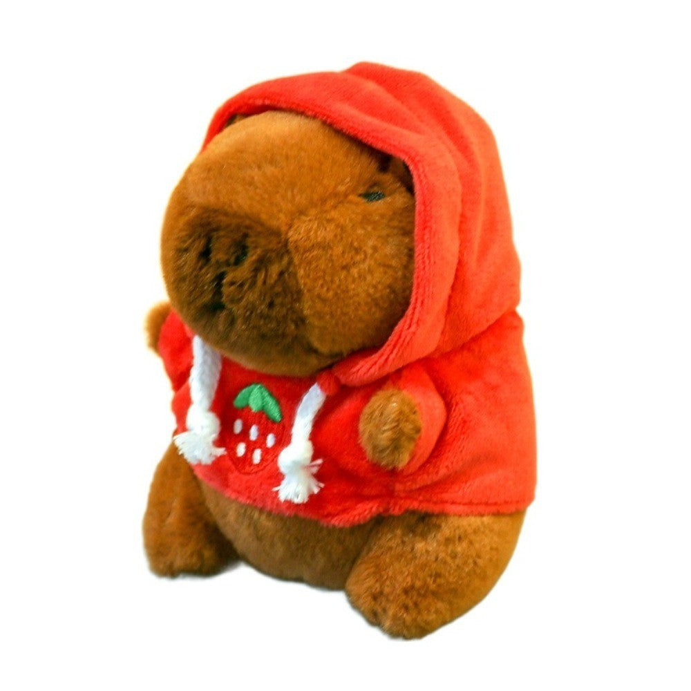 capivara de pelúcia com capuz com asas s