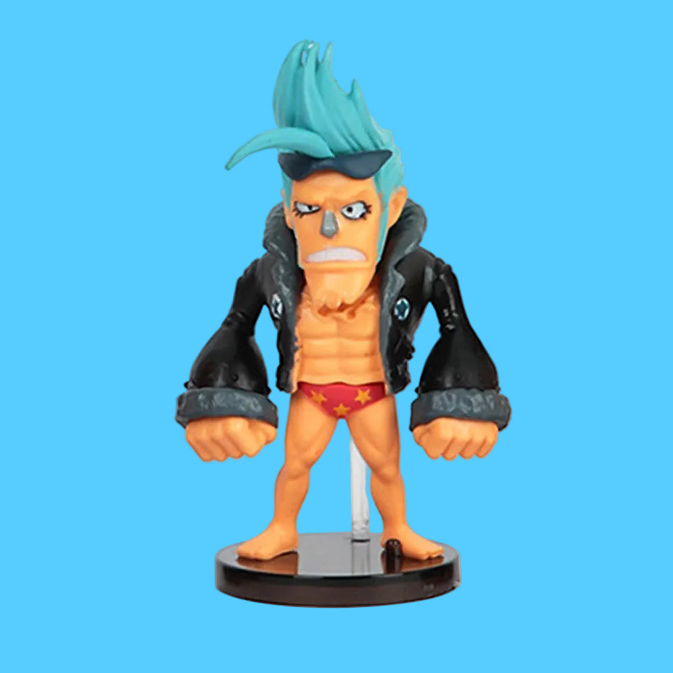 Kit com 6 Bonecos Colecionáveis do One Piece incluindo Luffy, Zoro, Brook, Sanji, Franky e Chopper