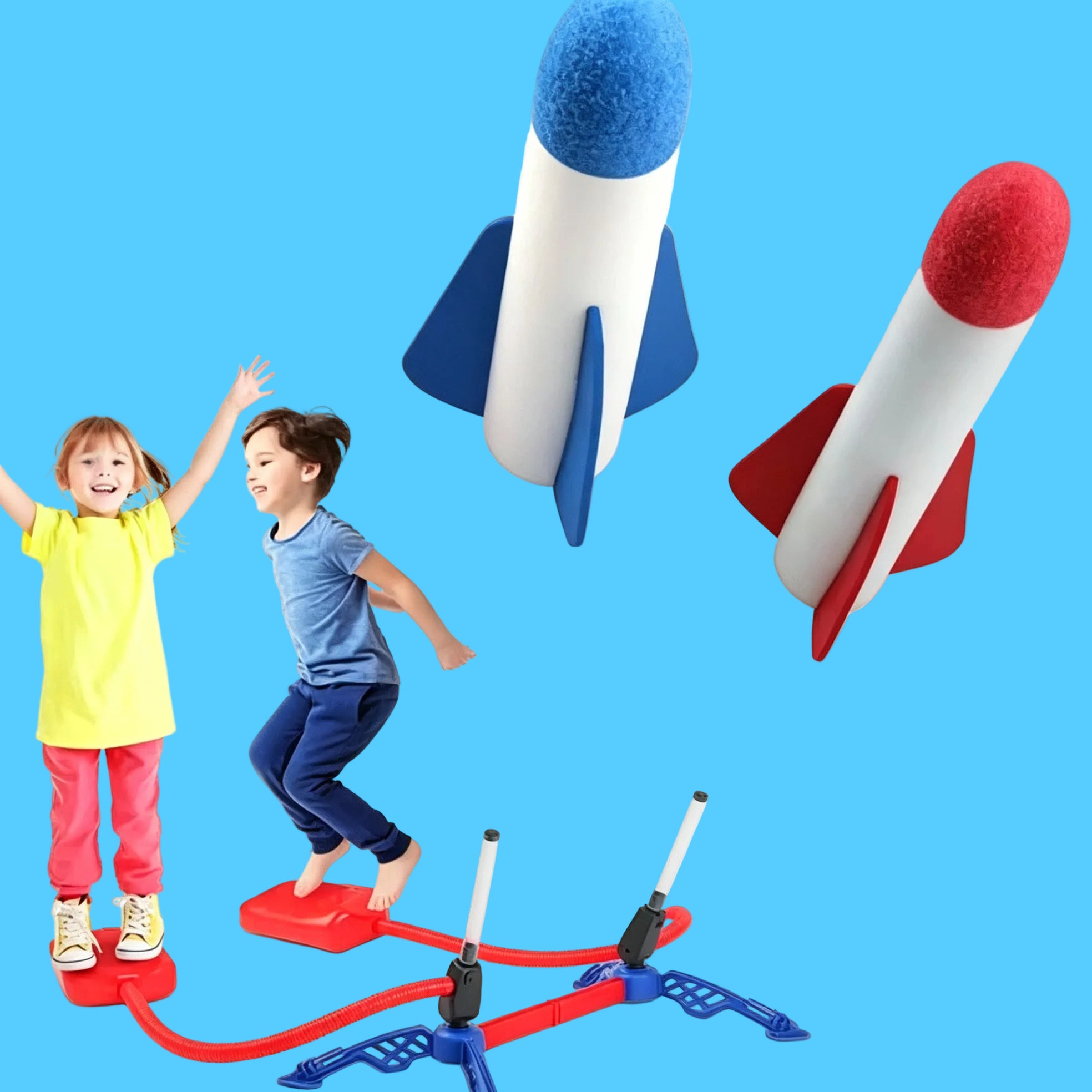 Brinquedo Lança-Foguete Infantil com Pedal
