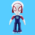 Boneco de Pelúcia Spider-Gwen na Cor Branco com Detalhes Azul com Capuz